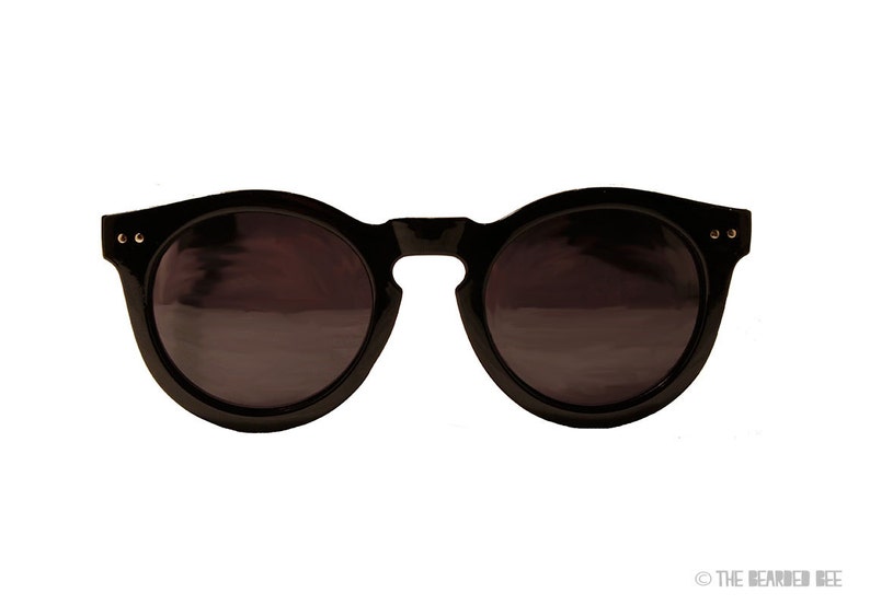 Dark Lens Retro Rounded Sunglasses for Women in Black or Tortoise Shell Color image 2