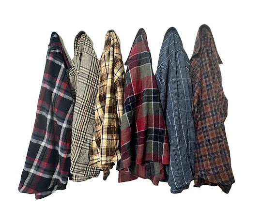 PICK ONE Vintage Acrylic Flannel Shirts Men's Unisex Flannel