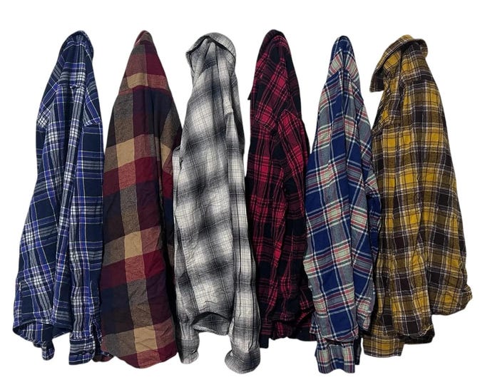 PICK ONE: Size Small Flannel Shirts Unisex Mens Cut Flannels