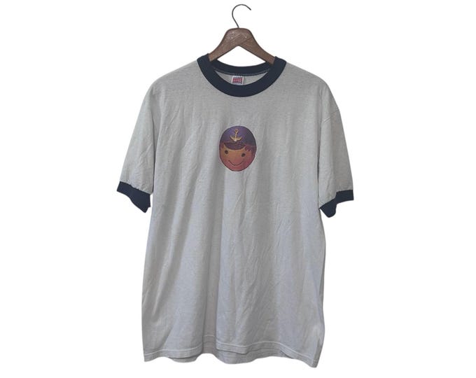 Vintage PRIMUS 90s Band Tee Blue Ringer Tshirt Size Large T-shirt