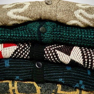 PICK ONE Vintage Cardigan Sweaters Men Women Unisex 90s Cozy Sweater Grandpa Cardigans Button Down
