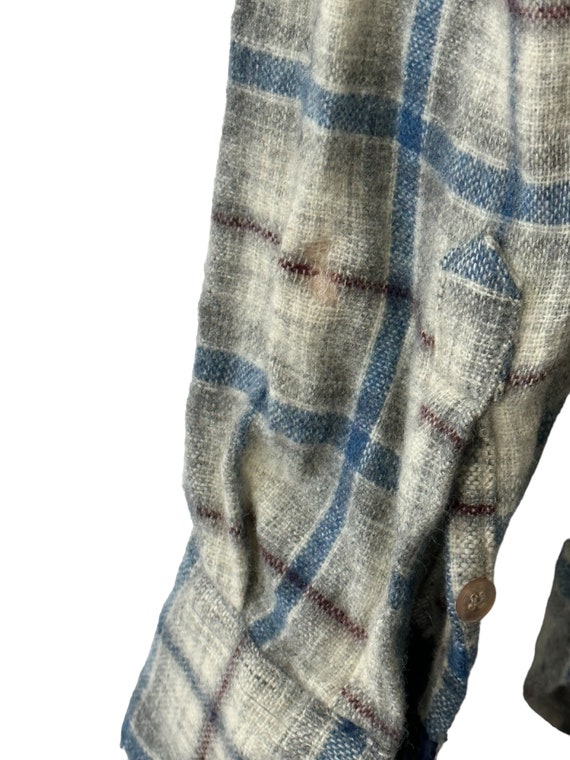 Vintage Gray Wool Blend Flannel Shirt Mens Arrow … - image 3