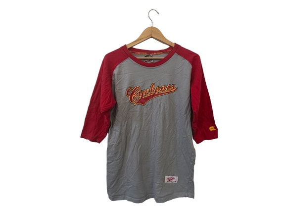 1992 Iowa State Cyclones Jersey Style Shirt Vintage Original Authentic Colosseum Gray Red Yellow Size Adult XL