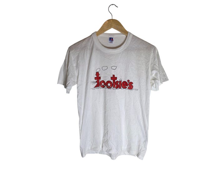 Vintage 80s Tootsie's Bar T Shirt, Tootsies Orchid Lounge Nashville Style Bar Graphic Tee, Made in USA, White Red Graphic Size Medium