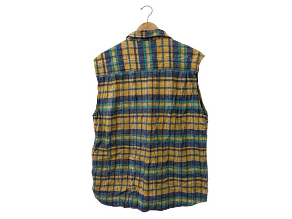 Urban Freedom Colorful Plaid Sleeveless Flannel S… - image 6