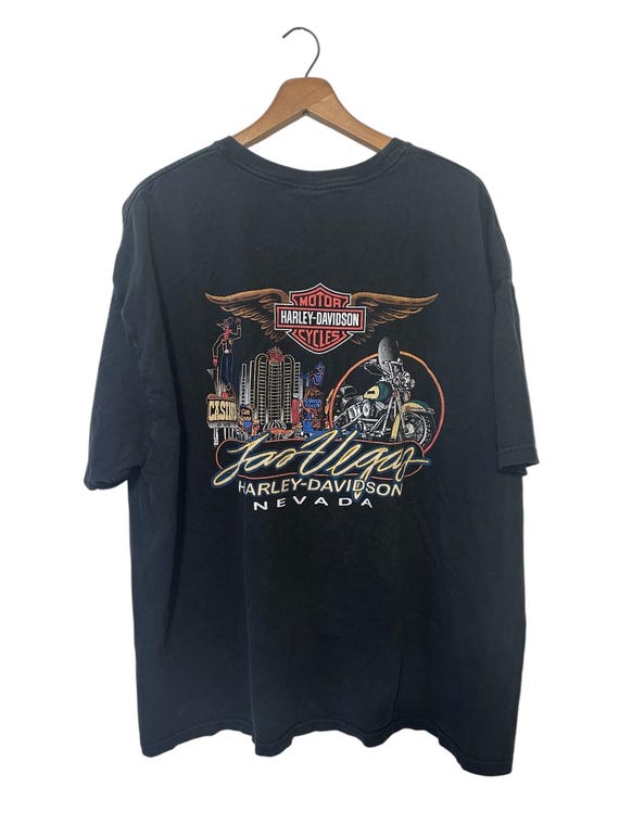 Vintage Harley Davidson Las Vegas T-shirt Size 2XL Cotton Black - Etsy