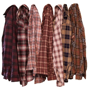 Distressed Oversize Flannel Shirt