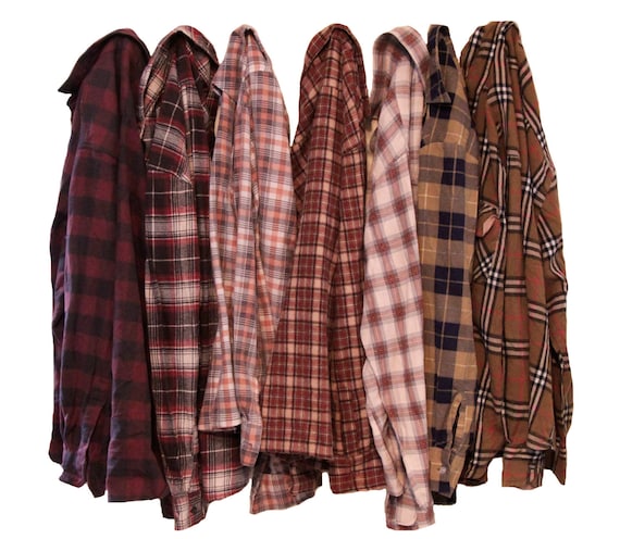 Distressed Oversize Flannel Shirt