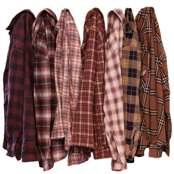 Distressed Oversize Flannel Shirt