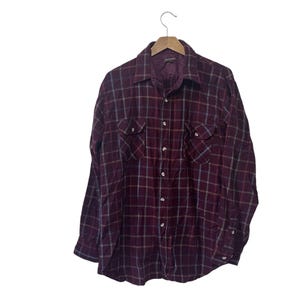 Burgundy Wool Shirt - Etsy