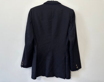 ジャケット SAINT LAURENT DARK BLUE WOOL BLAZER Yves Saint Laurent YSL Wool Blazer Blue Mens 44 R Designer