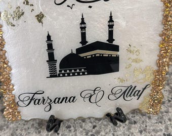Cornici in resina personalizzate per Umrah e Hajj Mubarak