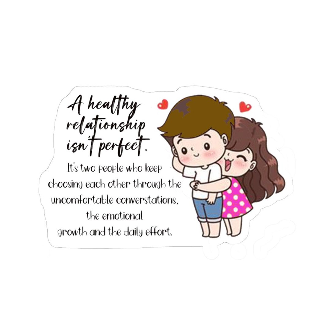 Cute Relationship Stickers, Couple Love Decals, Healthy Relationship ...