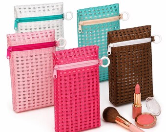 Mesh Cosmetic Bag, PVC Makeup Pouch, Toiletry Bag, Travel Organizer, Zipper Pouch, Multiple Colors Available, Gift gor her