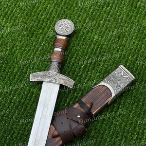 Hand Forged Viking Sword: 5160 Spring Steel, Rosewood Handle