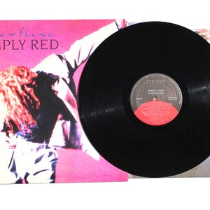 Simply Red A New Flame Vinyl Record LP 1989 Soul Funk Pop Rock Album Elektra Vintage Record