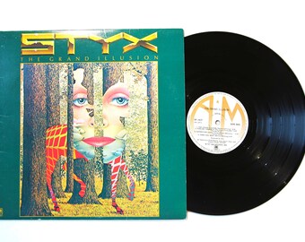Styx - the Grand Illusion LP Vinyl Record Album With Poster, A&M
