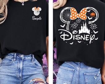Custom Disney Tshirt, Halloween Matching Family Tshirt, Disney Halloween Tshirt, Not so scary Tshirt, Mickey Minnie Halloween  Tshirt