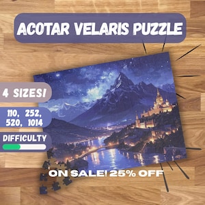 ACOTAR Puzzle Velaris City of Starlight Jigsaw, Fantasy Bookish Gift, Book Room Decor, ACOTAR Merch for Readers