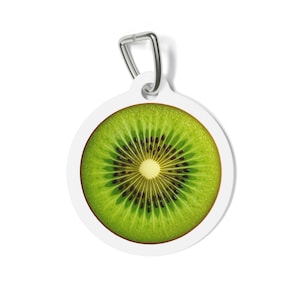 Fruity Pet Tag, Custom Pet ID Tag, Kiwi Design Pet Tag, Cute Pet Accessories, Summer Pet Tags, Pet Gift Idea