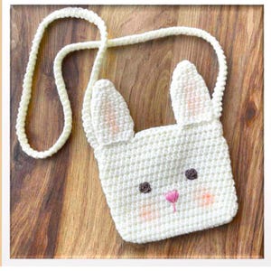 CROCHET PATTERN |Bunny Bag Crochet Pattern – Pdf Digital Download – Easy Kids Crossbody Purse Pattern – Cute Animal Bag DIY Crochet Pattern