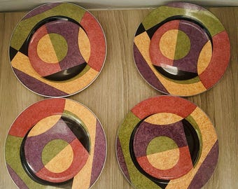 4 Sango Millennium Pattern (Number 7002) Salad Dessert Plates