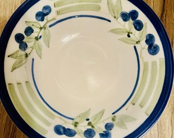Juego de 4 cuencos de arándano pintados a mano
