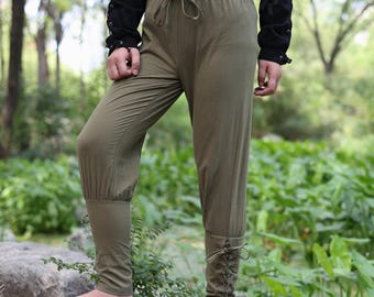 Linen Cotton LARP Pants: Medieval Renaissance Reenactment Trousers