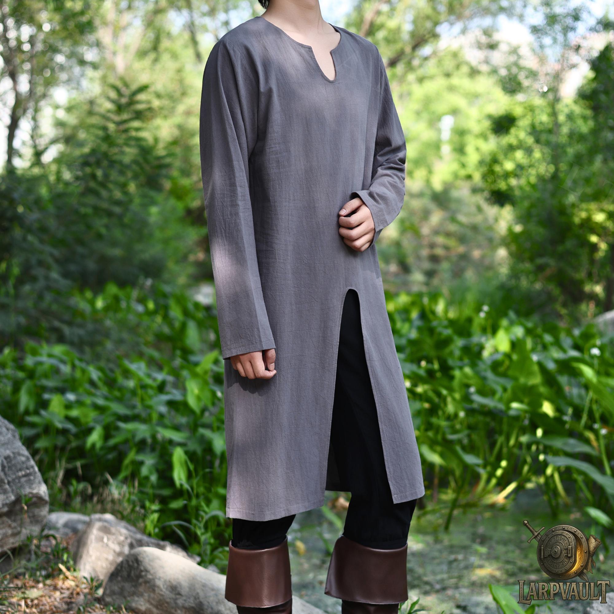 Renaissance Gray Cotton Linen Tunic: Medieval LARP Cosplay Shirt - Etsy