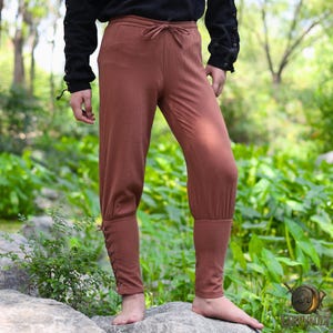 Linen Cotton Medieval Pants for Men – LARP Viking Renaissance Costume Trousers with Lace-Up Legs, Lace Up Medieval Pants, LARP Patns