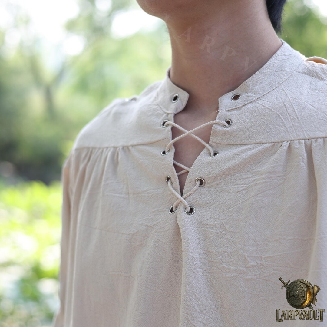 Beige Medieval LARP Tunic Renaissance Shirt Men’s Costume - Etsy