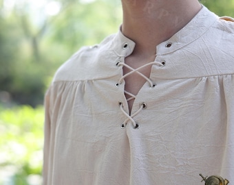 Disfraz Medieval Para Hombre – Túnica O Chaleco De Halloween, Camisa Vintage Con Cordones, Color Sólido, Poliéster, Para Todas Las Estaciones, Regalo De Cosplay