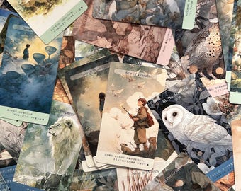 Tier-Tarot-Deck - Sanfte Aquarell Naturillustrationen, mystische Anleitungskarten