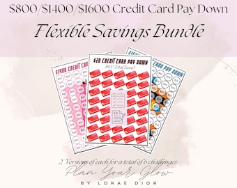 Credit Card Payoff Tracker – Printable Savings Challenge (Digital Download)