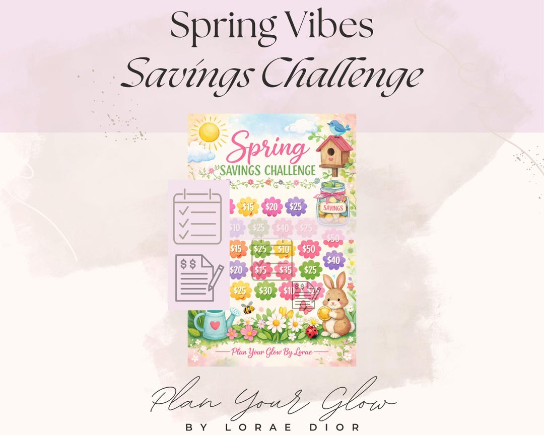 Spring Saves Spring Savings Challenge Printable Design 3 - Etsy