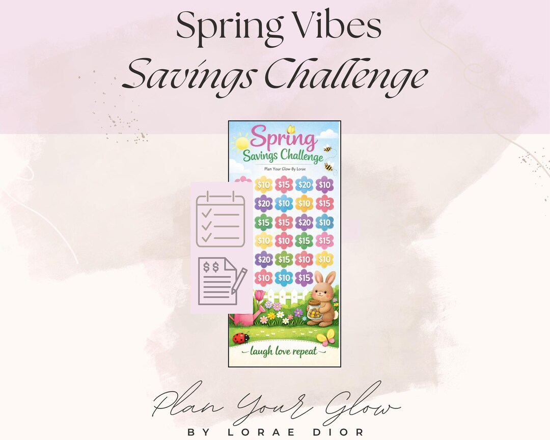 Spring Savings Challenge Printable Design 7 - Etsy