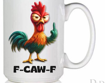 Taza divertida de pollo, regalo original, taza de café con gallo enojado, regalo con humor sarcástico de granja, taza de pollo para él o ella, 11 oz 15 oz