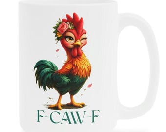 Taza divertida de gallina, gallina atrevida, regalo original, regalo de gallina sarcástica, humor de chica de granja, taza de 325 ml y 444 ml, regalo para amantes de las gallinas
