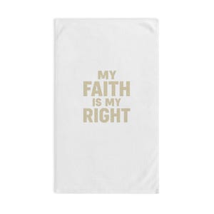 Inspirational Hand Towel - Faith Motivational Home Decor, Kitchen Towel, Gift for Religious Occasions, Christian Home, Bible Verse