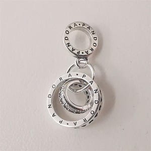 pandora logo circles dangle charm pendant 925 ale