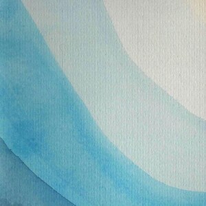 Still Waters Carry Depth – Blue Ocean Watercolour Print | Minimalist Coastal Wall Art (A3 A4 A5 Digital Download)
