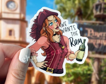 Redd - Pirates of the Caribbean Disney Ride Sticker - Disney World Waterproof Vinyl Decal Gift