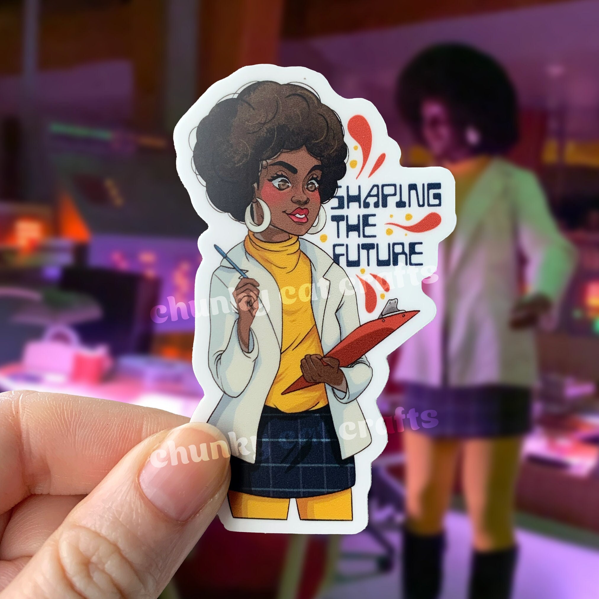 Spaceship Earth Sticker: 70s Computer Scientist 