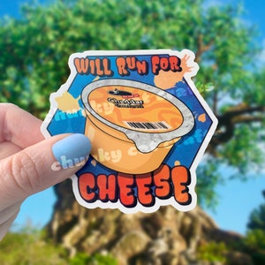 Will Run For Cheese RunDisney Sticker