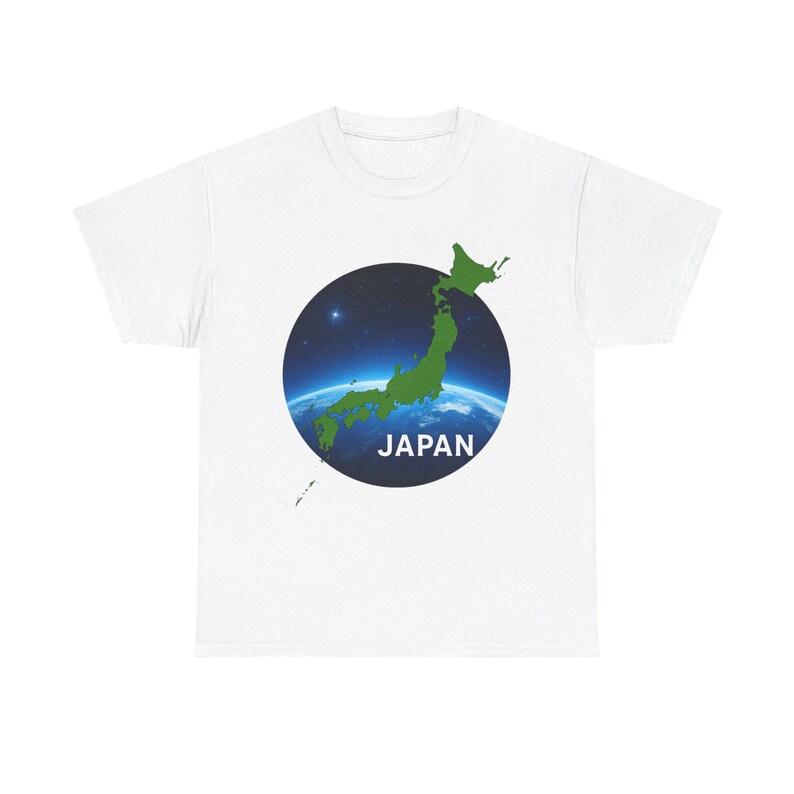 Maglietta grafica Japan Earth, maglietta unisex in cotone pesante, regalo per gli amanti dei viaggi, maglietta Japan Pride, abbigliamento per la Giornata della Terra, abbigliamento casual immagine 10