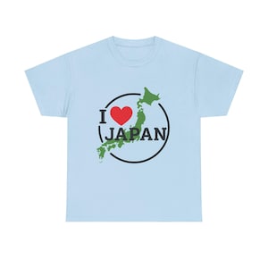 I Love Japan T-Shirt, Japanese Map Graphic Tee, Unisex Travel Gift Shirt, Japan Souvenir for Tourists & Culture Fans