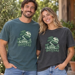 Bonsai-Baum-T-Shirt, Vintage-T-Shirt mit japanischem Pflanzenmotiv, Geschenk für Pflanzenliebhaber Bild 16