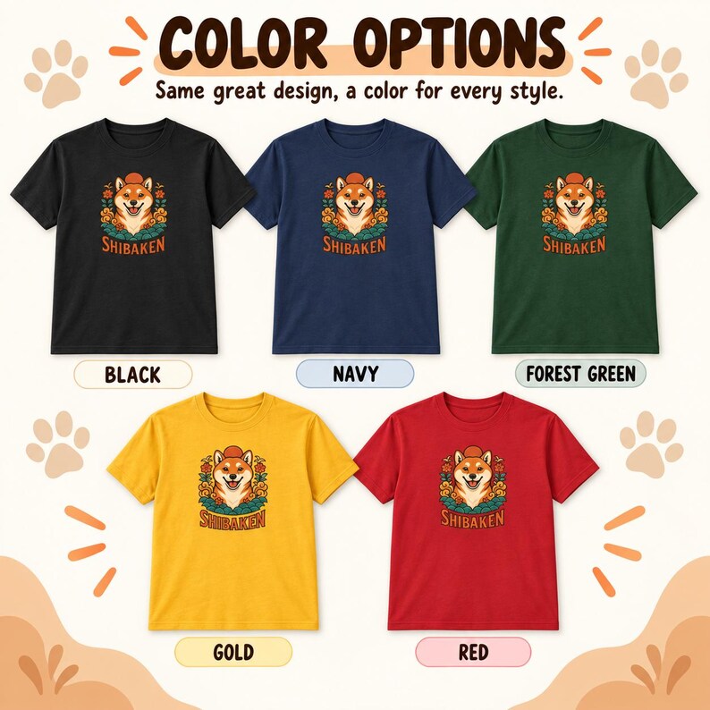 Shiba-Inu-T-Shirt, süßes japanisches Hunde-T-Shirt, Geschenk für Shiba-Mama, Shirt für Hundeliebhaber, Kawaii-Shiba-Grafik-T-Shirt, Unisex-Shirt mit japanischer Kunst Bild 8