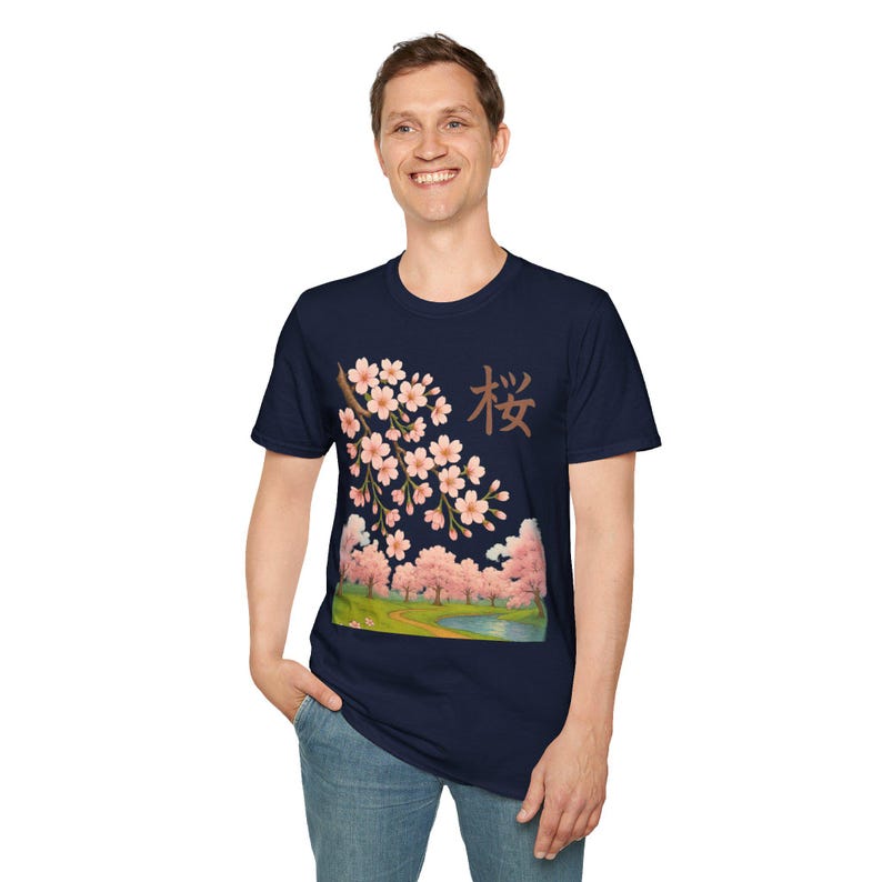 Cherry Blossom Unisex T-Shirt, Nature Lover Tee, Spring Aesthetic Shirt, Birthday Gift, Festival Apparel image 5
