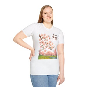 Cherry Blossom Unisex T-Shirt, Nature Lover Tee, Spring Aesthetic Shirt, Birthday Gift, Festival Apparel image 7